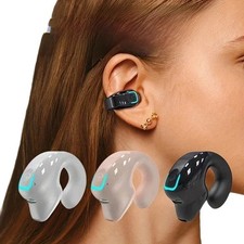 Bluetooth 5.3 Wireless Earbuds Ear Clip Bone Conduction Headphones Sport Headset
