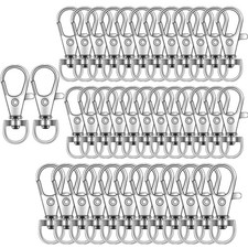 100pcs Key Chain Clip Hooks Swivel Clasps Lanyard Snap Hook Keychain Hooks For L