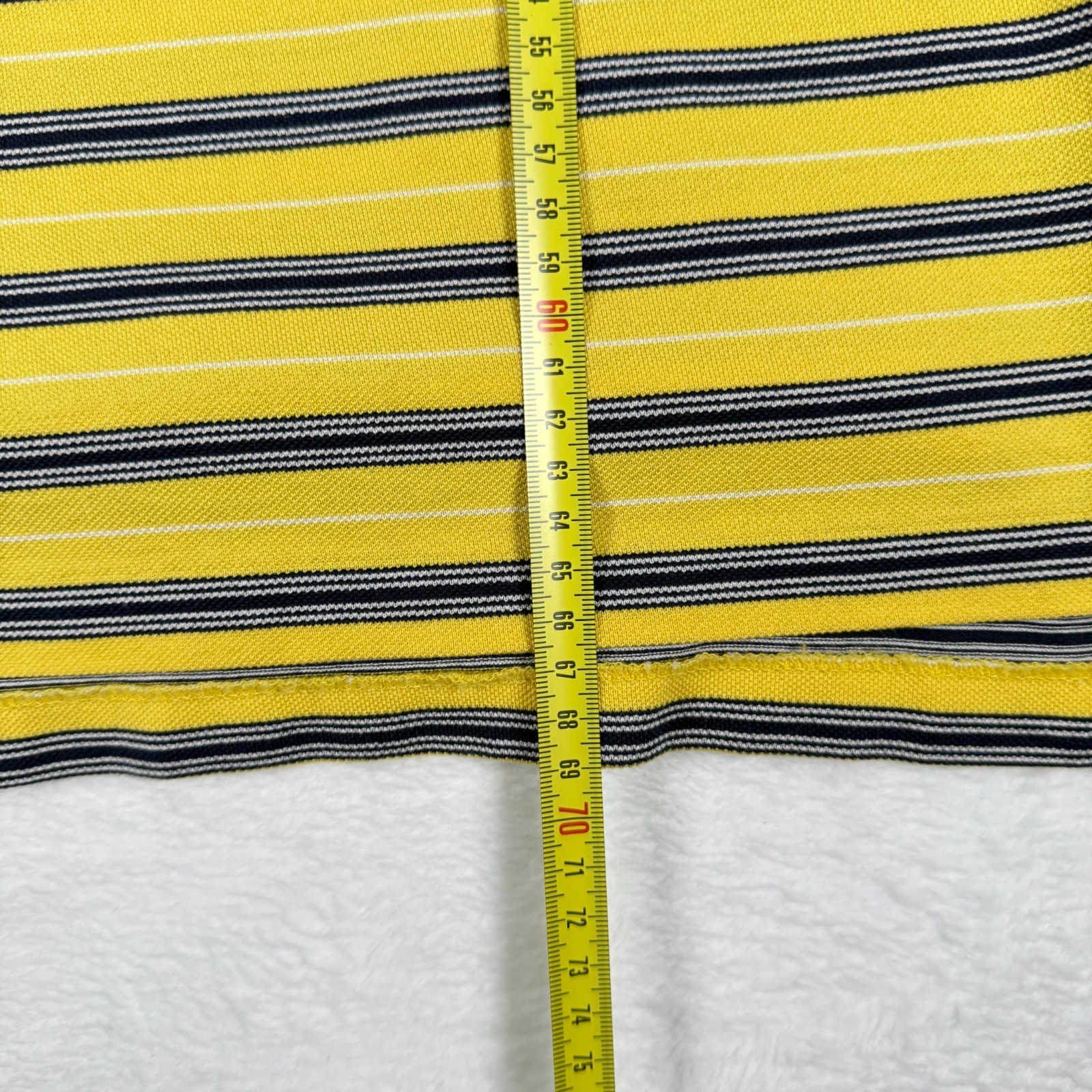 Vintage Ralph Lauren Polo Yellow Striped Black Shirt XL Vintage Classic Fit image 5