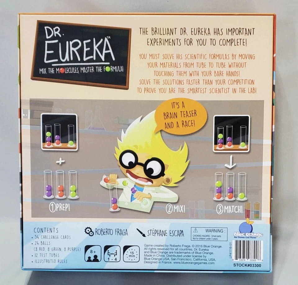 DR EUREKA Kids Logic Brainteaser Strategy Puzzle Game Blue Orange  - Image 3 of 4