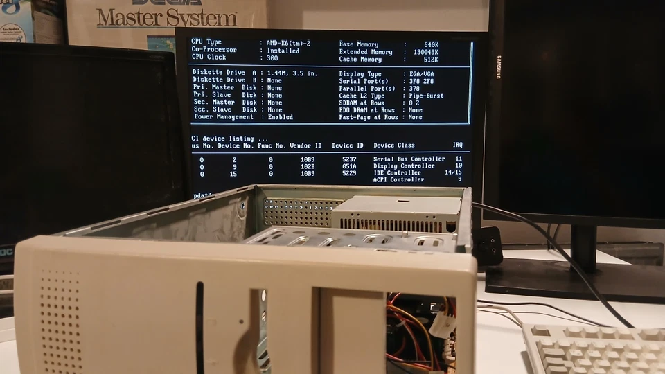 ATX Retro-PC: AMD K6-2 400Mhz, GA-5AX (ALi), AGP/PCI/ISA, 128MB, bootet - Bild 3 von 4