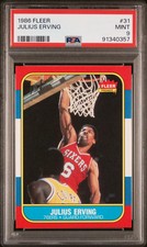 1986 Fleer Julius Erving #31 PSA 9