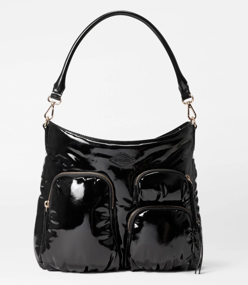 MZ WALLACE Chelsea Hobo Convertible Crossbody w/ Pouch ~NWT~ Black