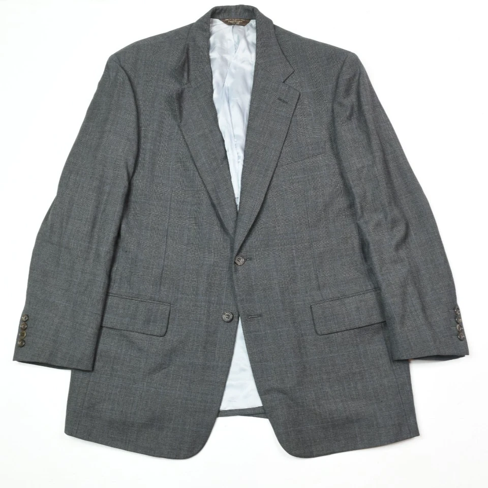 Paul Stuart WESTGATE Suit Mens 43L Dark Gray Blue Wool Two-Button Classic - Image 2 of 4