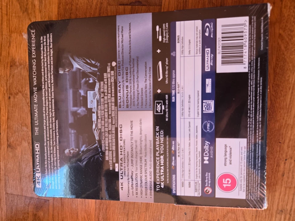 HEAT - UK EXCLUSIVE 4K UHD STEELBOOK - LTD EDITION *NEW & SEALED* - Image 3 of 4