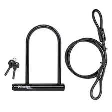 Master Lock 7.25" U Lock with Looped End Cable: Bike Security