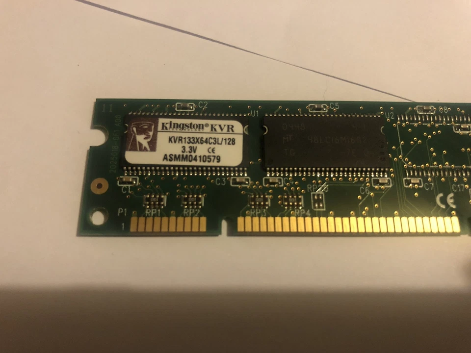 Kingston KVR. KVR133X64C3L/128 128MB RAM 3.3V ASMM04C0416 PC133LP WB2050409 - Image 2 of 4