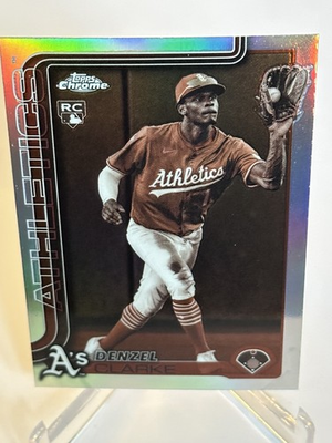 #ad 2025 Topps Chrome Update Denzel Clarke Rookie #USC15 Sepia Athletics RC Card $1.49
