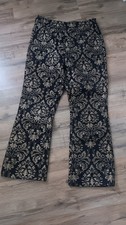 Urban Outfitters Black and Gold Brocade Dress Pants Sz 8