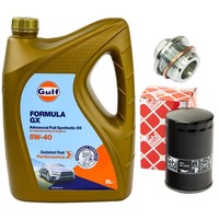 MotoröL Filter Set 5W-40 5 Liter + ÖLablassschraube FüR Audi A6 80 A8 Cabriolet
