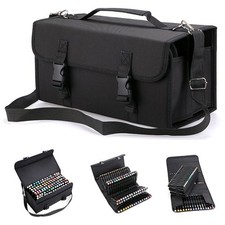 BTSKY New 120 Slots Marker Case Lipstick Organizer-Canvas Markers Holder for for