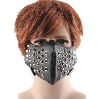 punk motorrad fahrrad winddicht halb gesichtsmaske halloween cosplay ledermaske