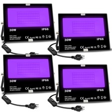 Black Light 30W LED Blacklight Flood Light Outdoor for Glow Party, Halloween ...