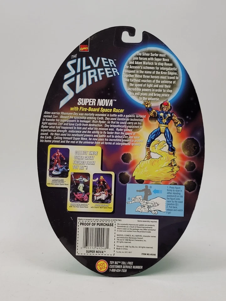 Silver Surfer Serie 3 Poderes Cósmicos Corredores Espaciales SUPER NOVA Toybiz 1998 Foto 2 de 4