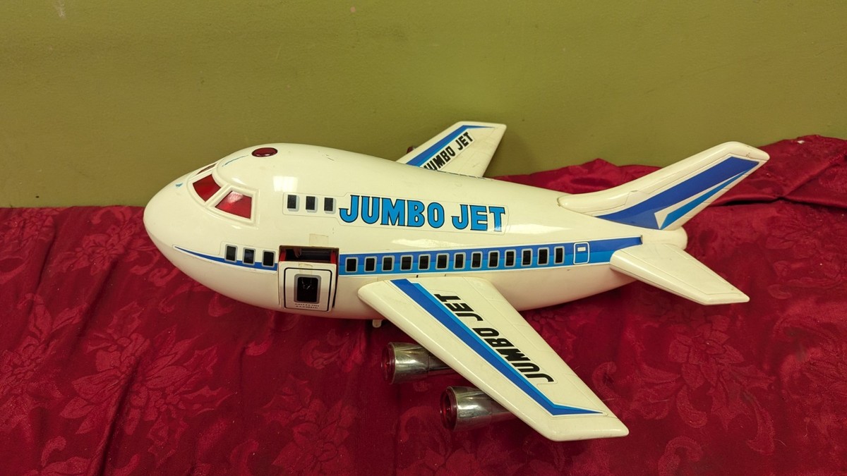 店舗用品 natch7250 Vintage 18” Cheng Ching toys 1988 battery operated jumbo jet PARTS