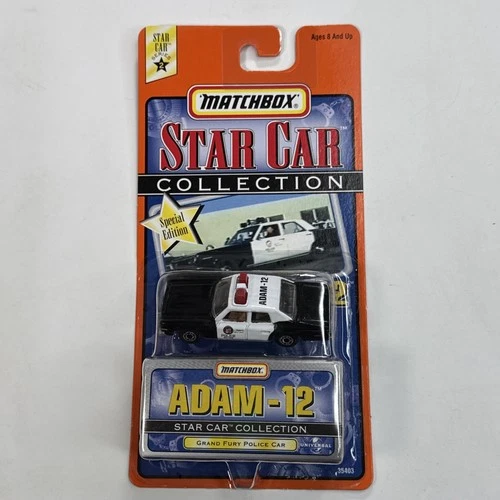 Vintage Matchbox Star Car Collection Adam-12 Grand Fury Police Car  New