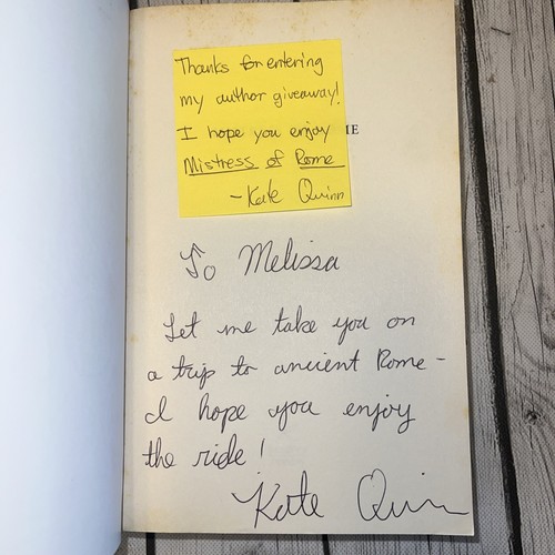 Mistress of Rome by Kate Quinn Large PB - Autograph And Author Note To Someone - Picture 7 of 7