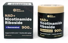 2 Pack SEALED Reus NAD+ Nicotinamide Riboside Resveratrol Anti-Aging 160 Caps