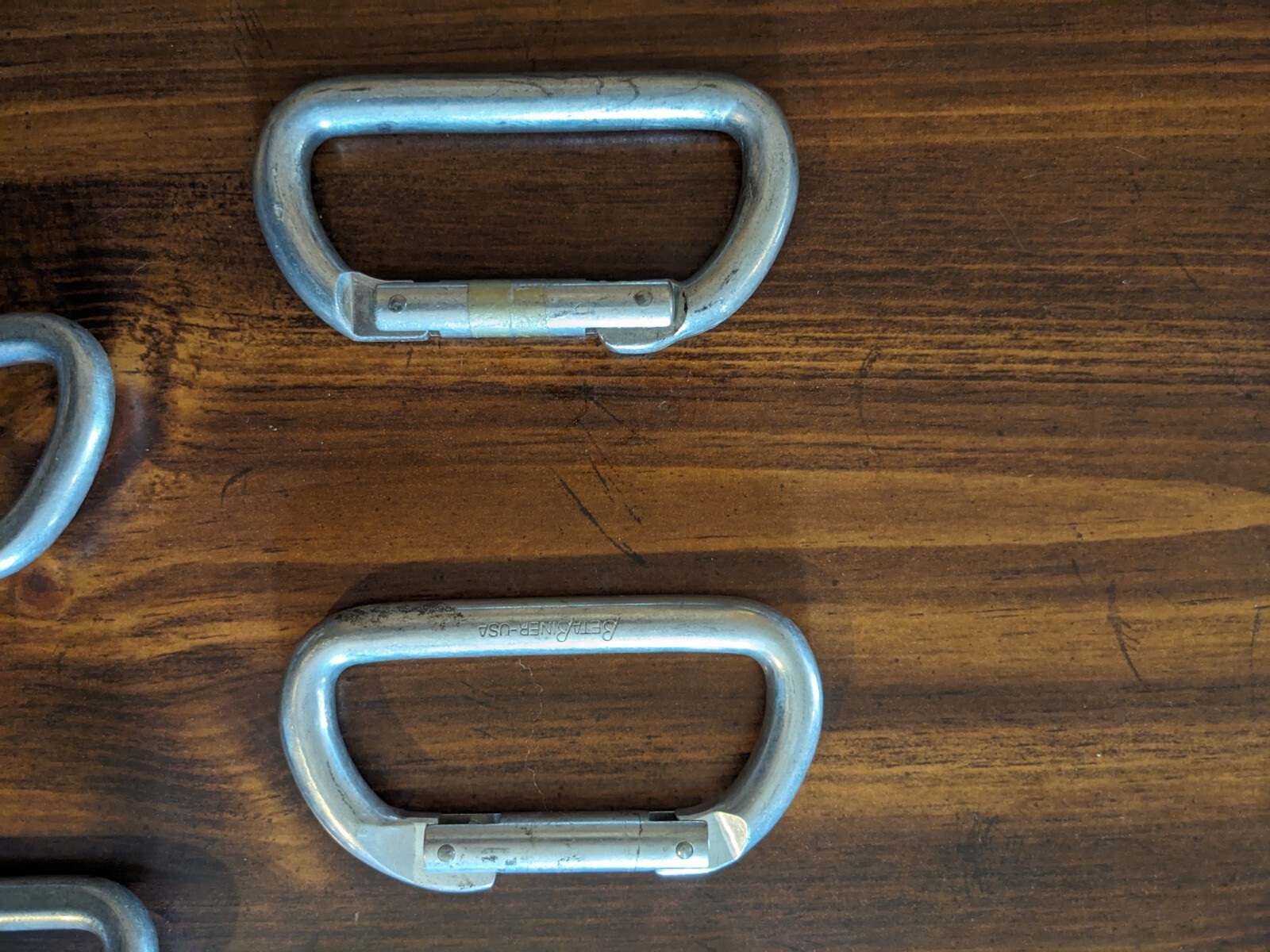 Rock Climbing and Rappelling Gear Lot Carabiners, ATC, Figure 8