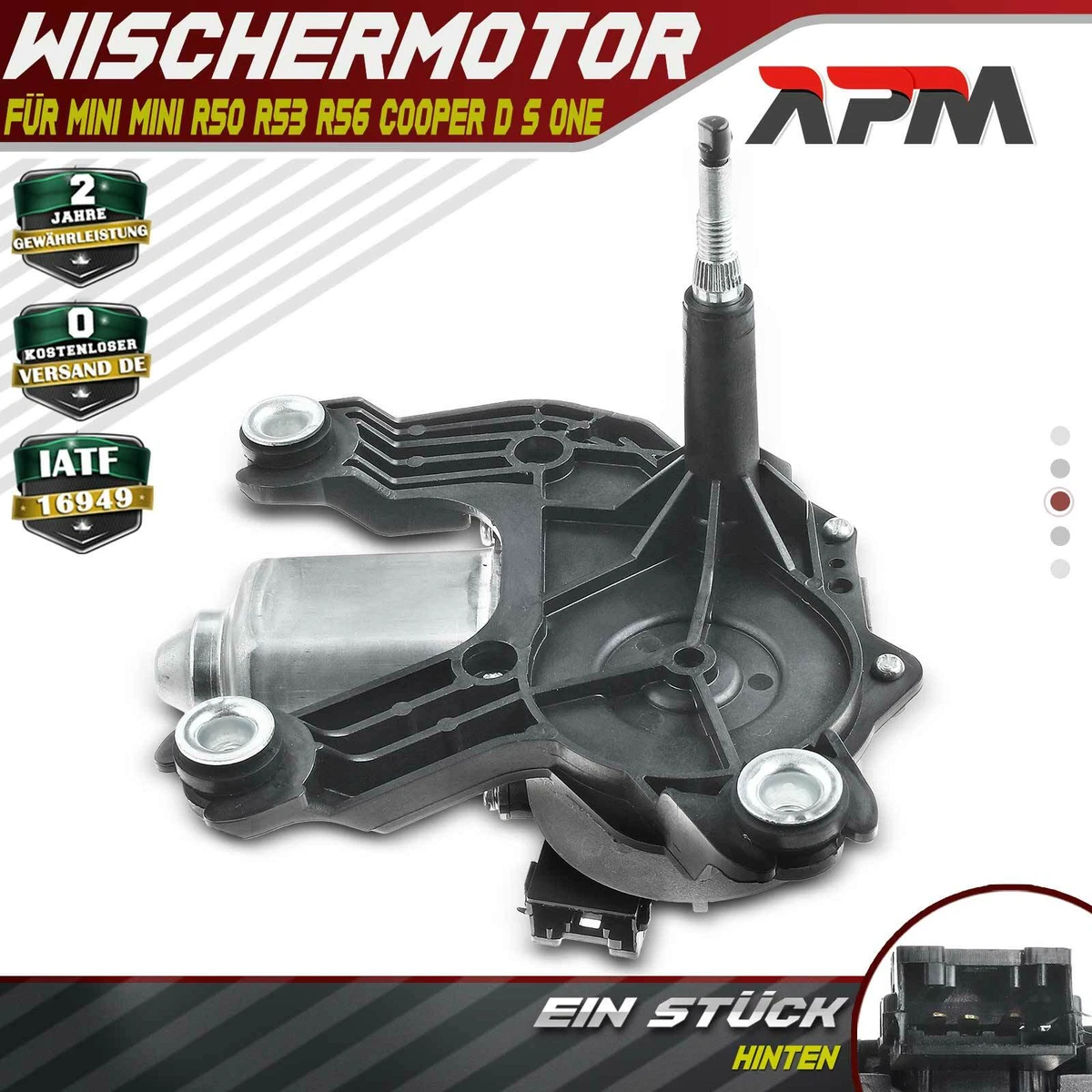Wischermotor Scheibenwischermotor Hinten für MINI Mini R50 R53 R56