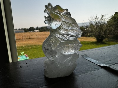 Clear Quartz From Vietnam Master Carved Into An Amazing Dragon Sculpture