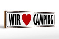 Holzschild Spruch 46X10 Cm Wir Love Camping Holz Deko Schild Wooden Sign