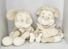 Vintage White Tokyo Disneyland Limited Plush Mickey and Minnie Mouse Set