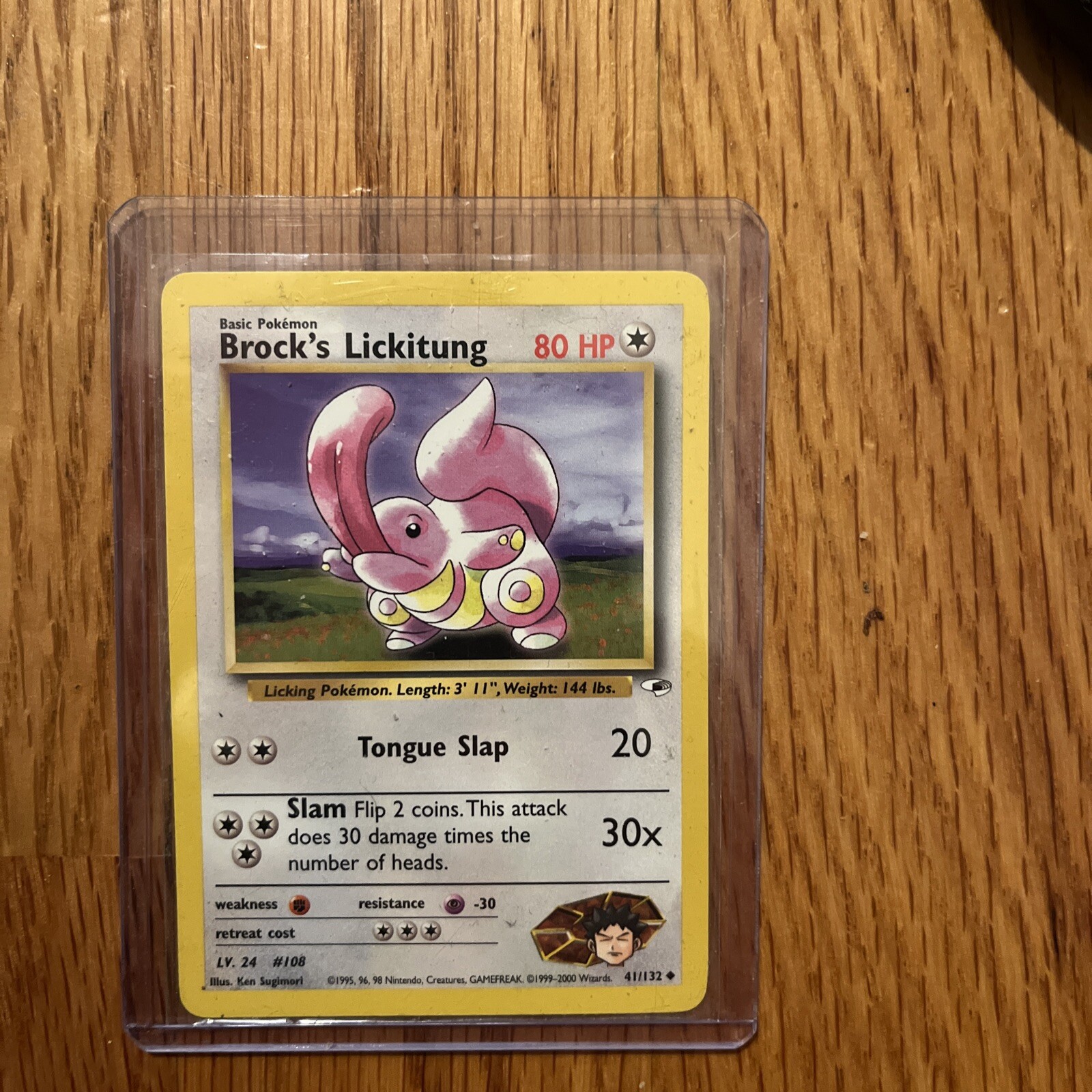 Brock's Lickitung 41/132 NM/M - Gym Heroes Pokemon Card