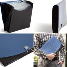 Expanding File Folder Document Storage Organizer Tabs A4 Letter Size Bag Pockets