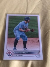 NJR#6  2022 Topps Series 1 Base Brock Holt Texas Rangers
