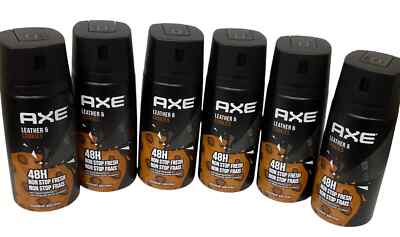 Axe Leather and Cookies Deodorant 48hrs Body Spray 150ml /5.07 fl oz (6 Pack)
