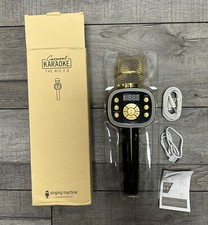 Singing Machine Carpool Karaoke Mic 2.0 - Black/Gold OPEN BOX 