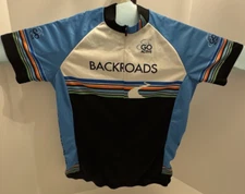 Louis Garneau Cycling Jersey Blue Black Short Sleeve Womens 3/4 Zip Sz L