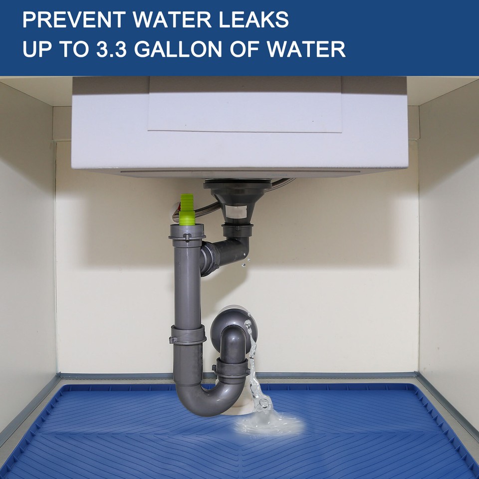 34" x 22" Silicone Kitchen Under Sink Mat Pet Feeding Mats, Pink eBay