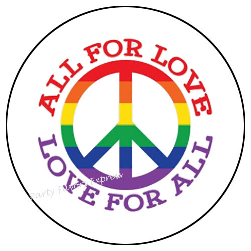 ALL FOR LOVE LOVE FOR ALL PRIDE PEACE NVELOPE SEALS LABELS