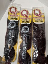 Que Jumbo P1B/530 Braid Premium Soft Kanekalon 3 pack of Hair NWT 