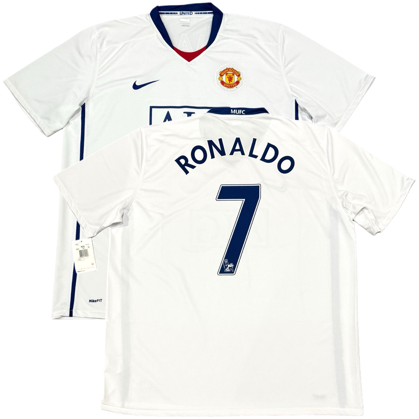 2008/09 Manchester United Away Jersey #7 Ronaldo 2XL Nike Soccer CR7 Vintage NEW