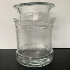 VTG Clear Glass Milk Can Storage Apothecary Jar Jug 7.5" Tall Candy Potpourri