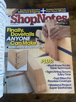Vintage Volume 18 Issue 108 2009 ShopNotes Woodworking DIY Craftsman Magazine