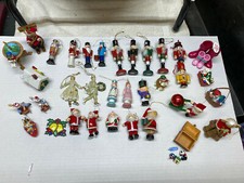  Lot of 34 VTG MIXED VARIOUS CHRISTMAS ORNAMENTS / LITTLE BIT OF EVERYTHING  