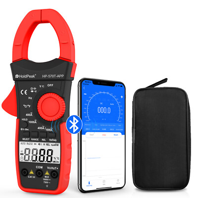 Digital Clamp Meter AC DC 750V 1000A Resistance Capacitance Temperature Handheld
