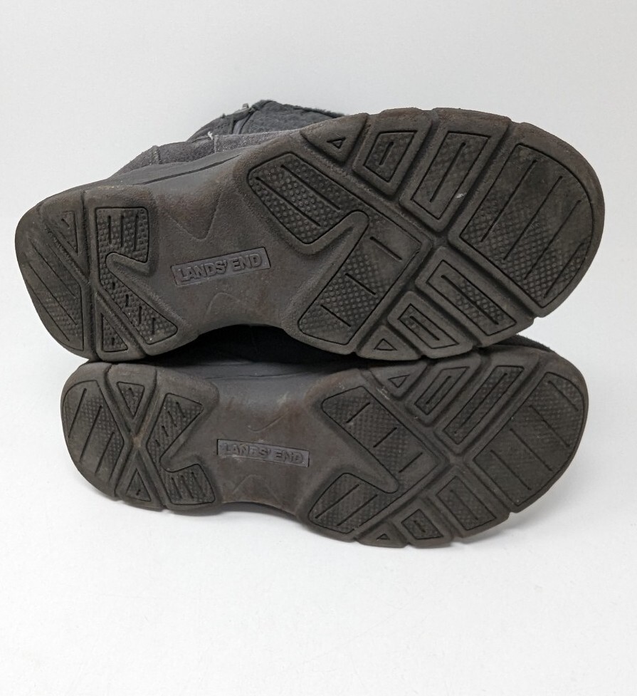 Lands' End All Weather Winter Quilted Side Zip Boots … Gem