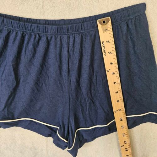 Star Above Pajama Set Womens Small 2pc Top & Shorts Long Sleeve Stretch Blue - Picture 6 of 14