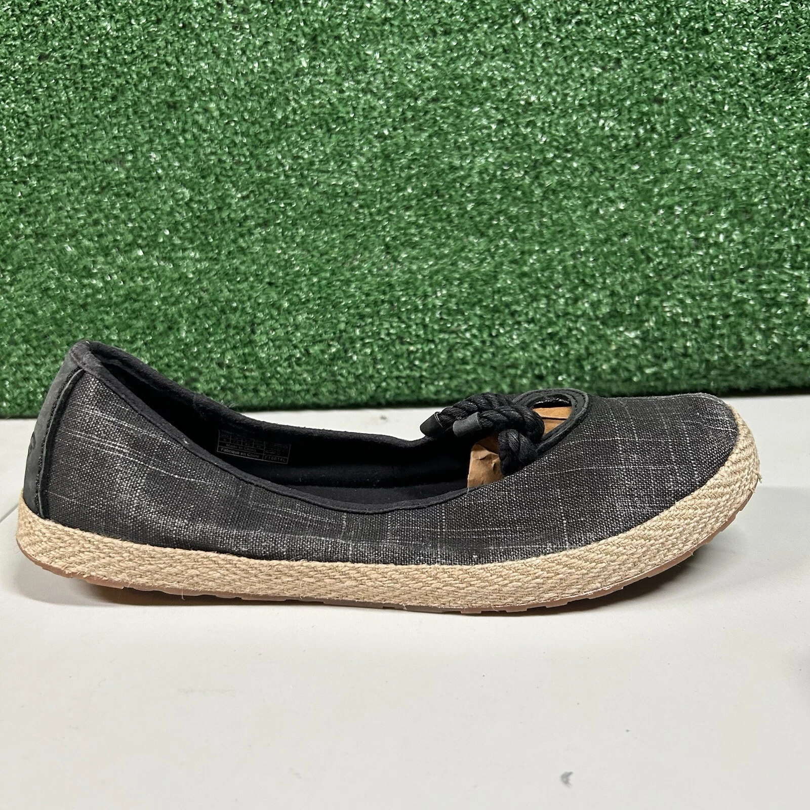 Scarpe UGG Syleste Flast donna 9 M nere espadrillas slip on casual comode