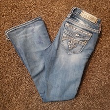 Rock Revival Sargon Easy Boot - Womens Size 28 - Low Rise Denim Blue Jeans