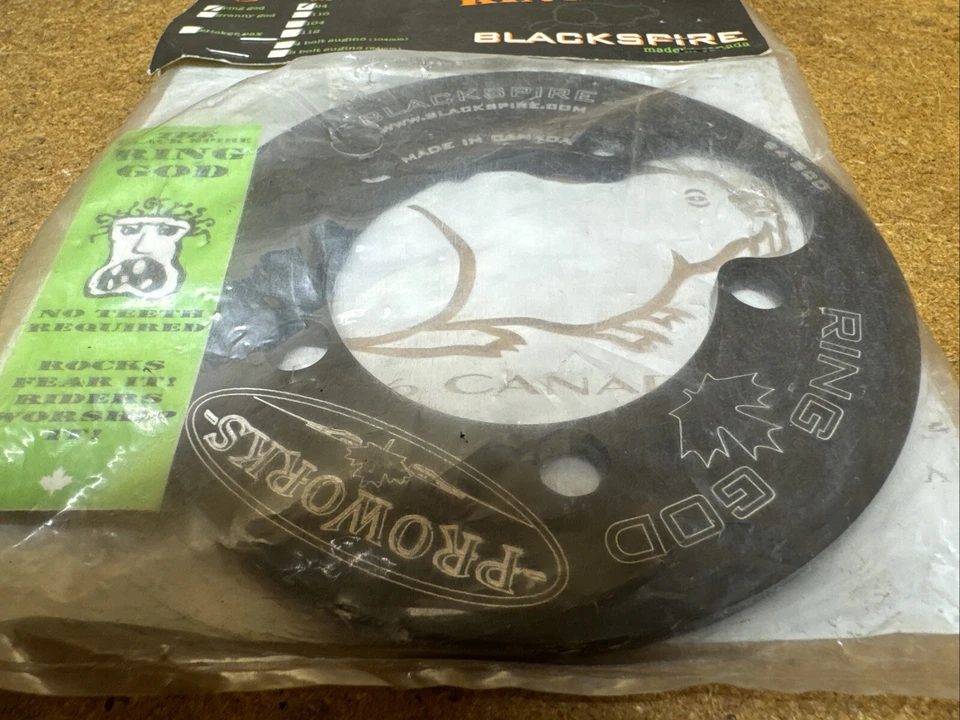 Blackspire Ring God 94 毫米 BCD Bash Guard 复古 MTB 5 螺栓图案 36t Max — 第 2/4 张图片