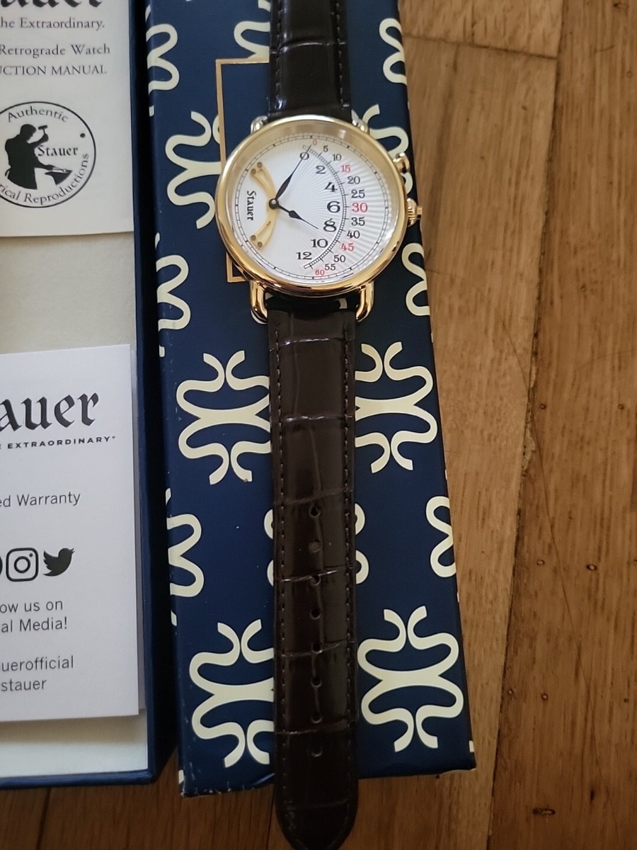 STAUER MYSTERY JUMP CRAZY HOUR WATCH, RETROGRADE COOL UNIQUE
