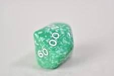 Koplow Games OOP Two Toned Green D% Percentile Polyhedral RPG TTRPG