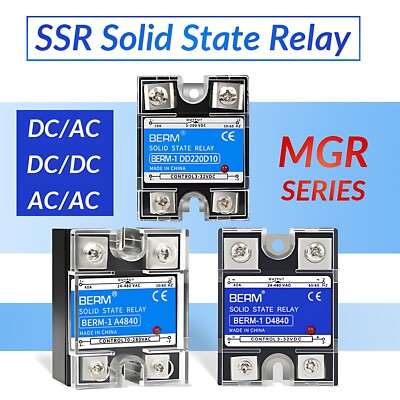SSR Halbleiter Solid State Relais Einzelphase DC/AC DC/DC AC/AC Steuerspannung