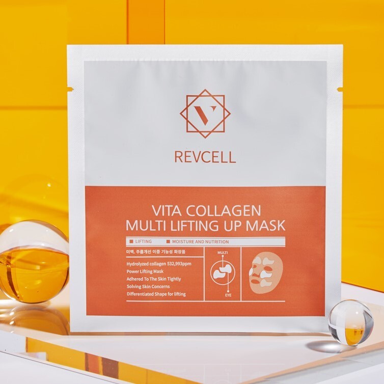 REVCELL LIFTING UP MASK 1枚入り×4、プラス1枚おまけ USA Seller-REVCELL Vita Collagen Full Face Lifting Up Mask